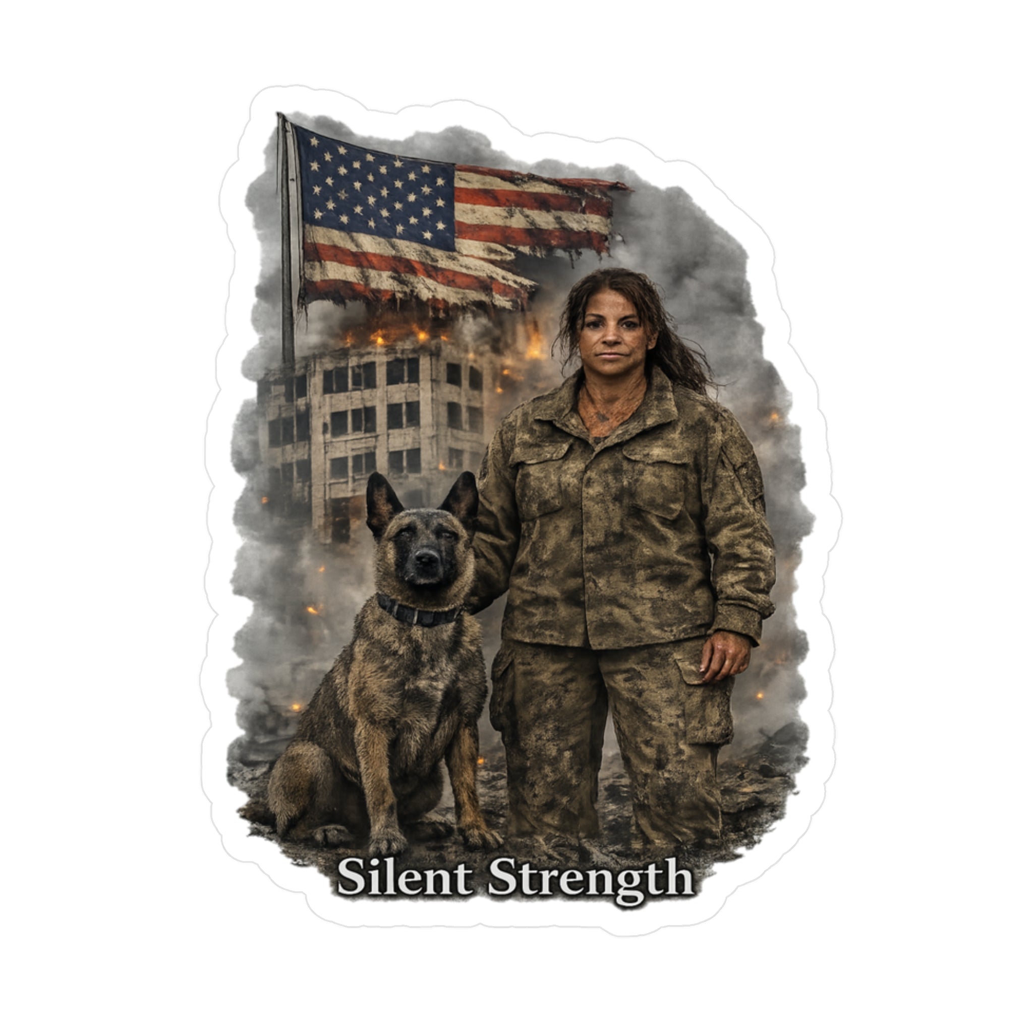 Silent Strength Military K9 Vinyl Sticker