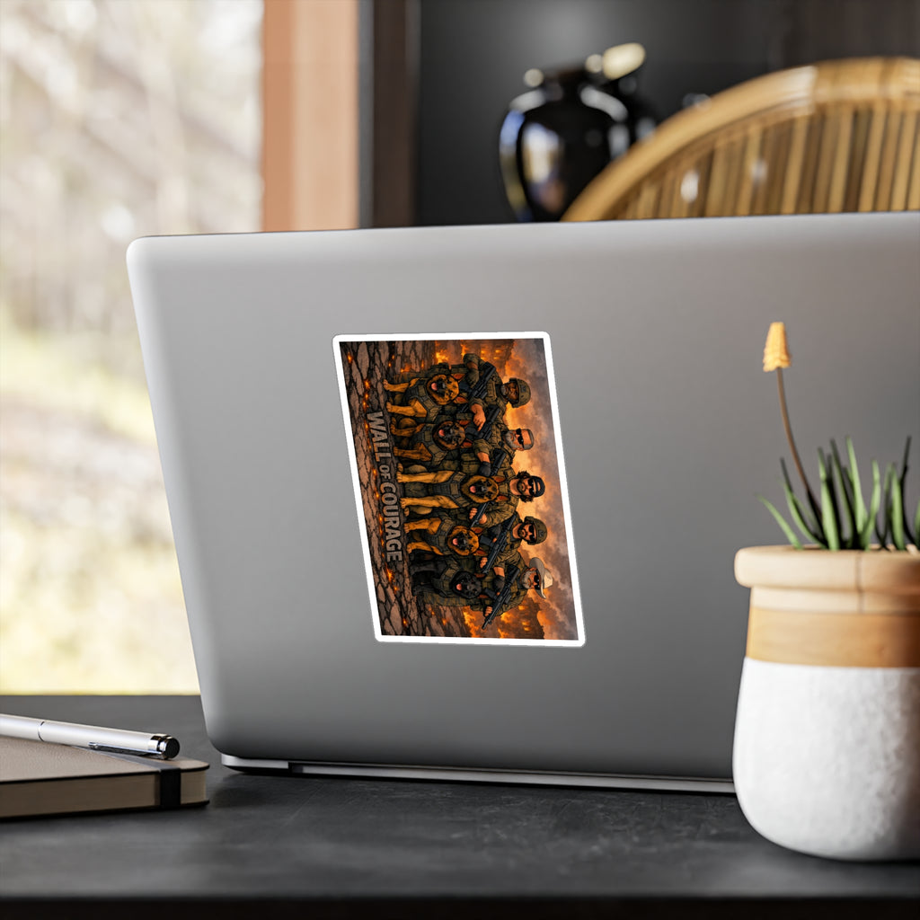 Wall of Courage Military K9 Sticker — Kiss-Cut Vinyl Decal