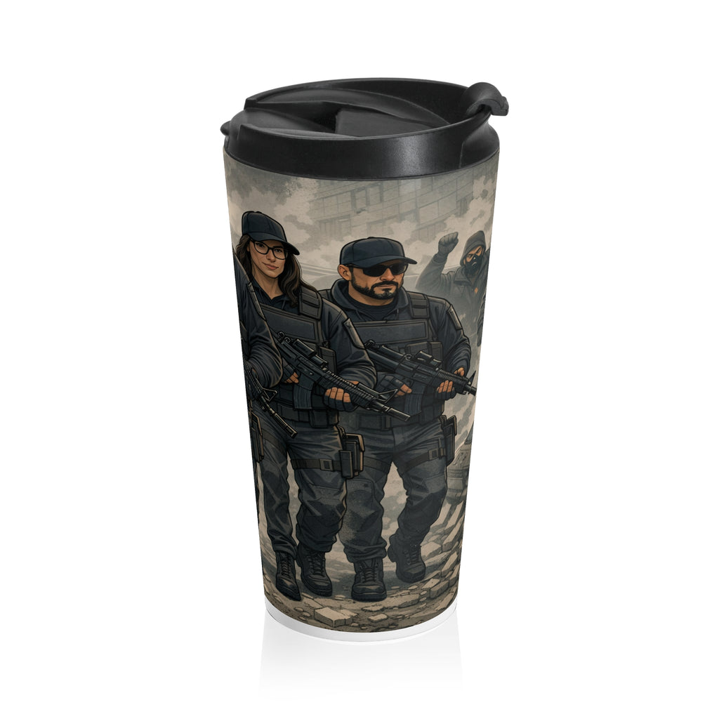 Tactical Team Stainless Steel Travel Mug — Military K9 Veteran Coffee Tumbler