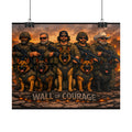 Wall of Courage Military K9 Poster — Veteran & K9 Tribute Rolled Art Print