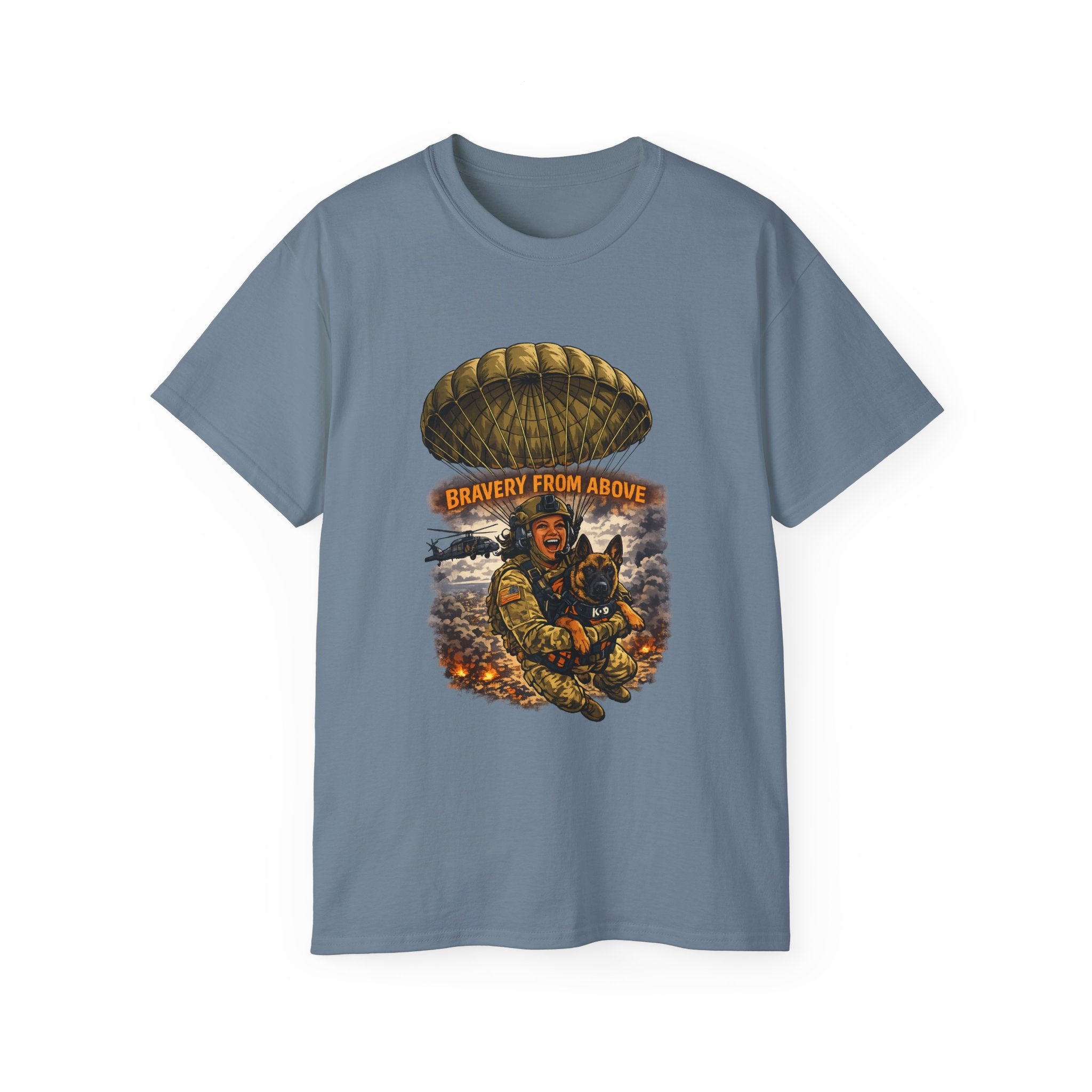 Paratrooper Tee — "Bravery From Above" Military Airborne Shirt