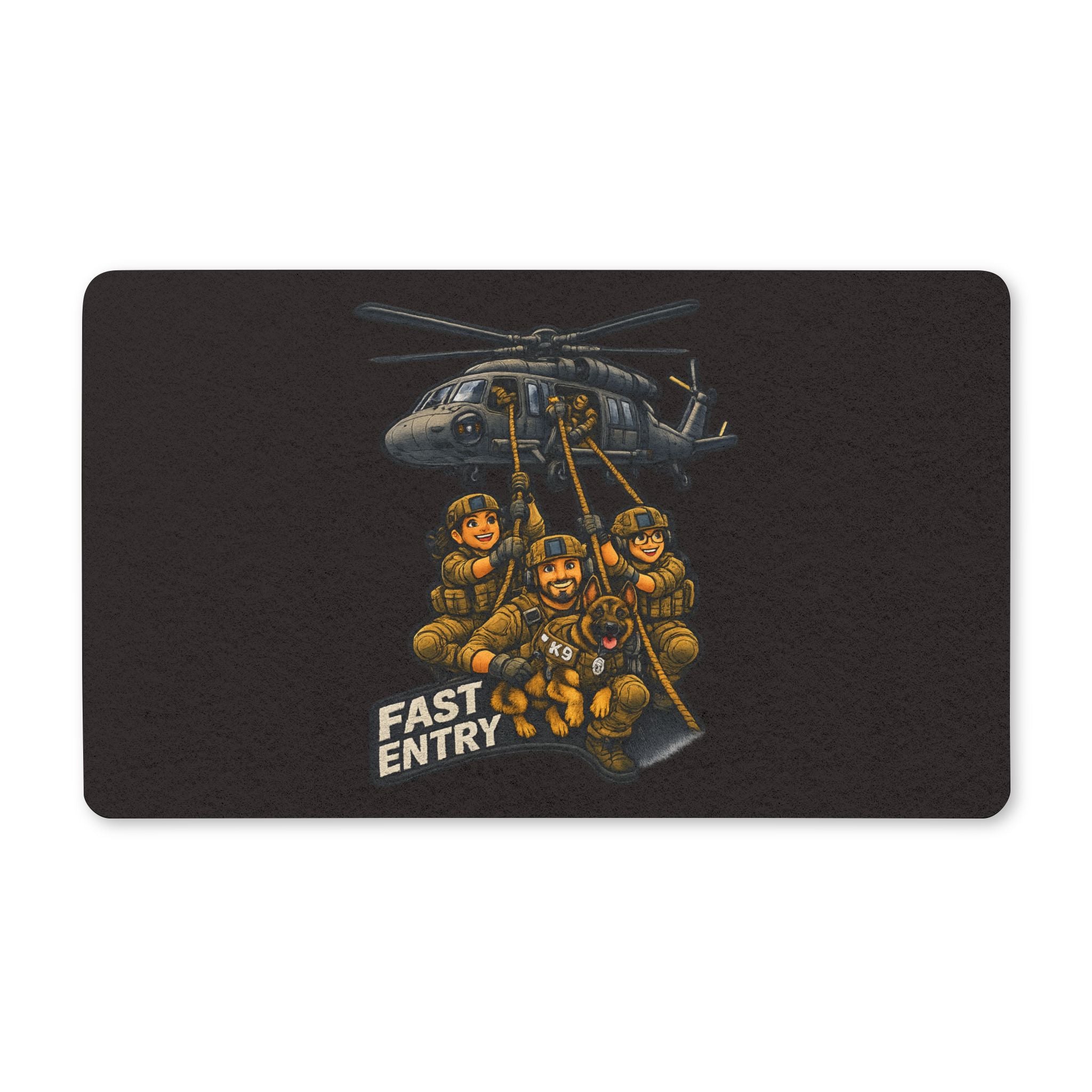 Tactical Helicopter Fast Entry Doormat — Military Welcome Mat