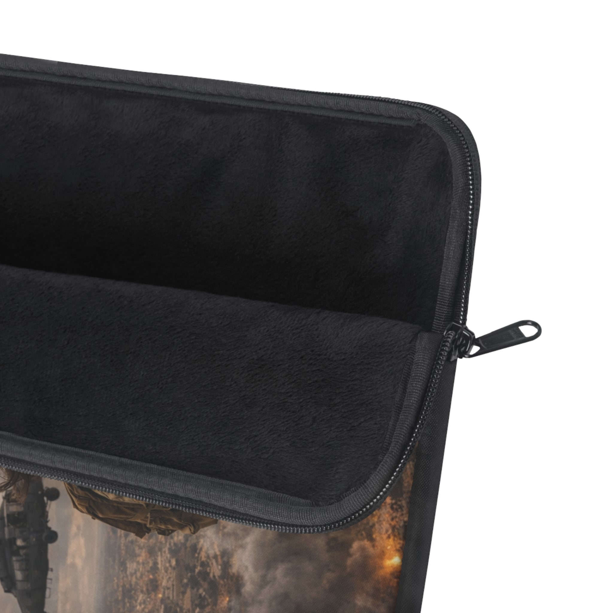 Bravery From Above Military Paratrooper Laptop Sleeve — Tactical Soldier & K9 Design